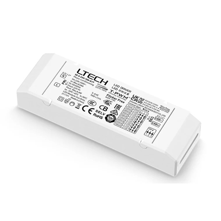 LTECH雷特 可控硅 横流筒射灯恒压灯带调光驱动电源/调光开关电源