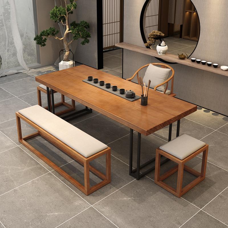 北欧实木茶桌椅家用客厅休闲泡茶桌子办公室会客接待大板茶台全套