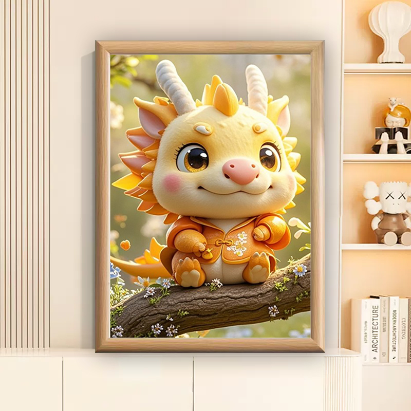 十二生肖卡通带框小件十字绣自己手工制作2025新款新人简单刺绣画