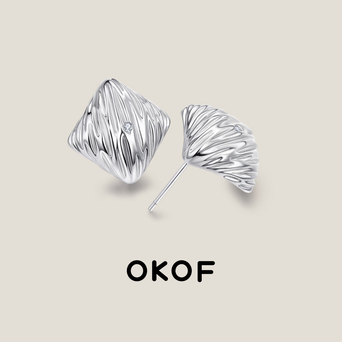 OKOF耳钉法式轻奢高级设计感礼物
