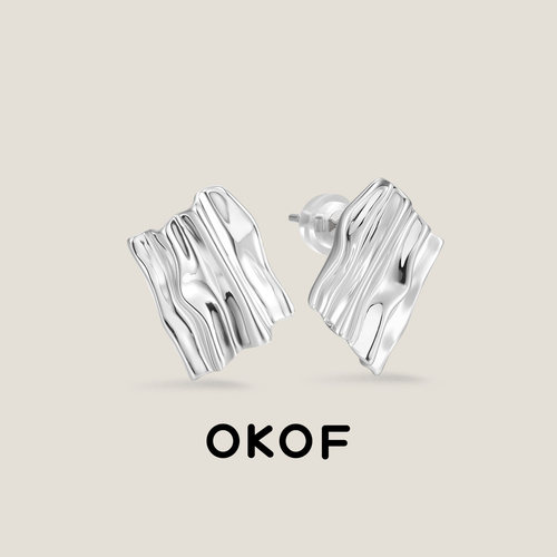 OKOF925银耳钉女小众独特耳环