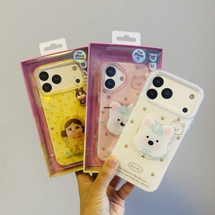 适用于17ro手机壳可爱女孩哭娃气囊保护壳IP15promax新款壳卡通可爱