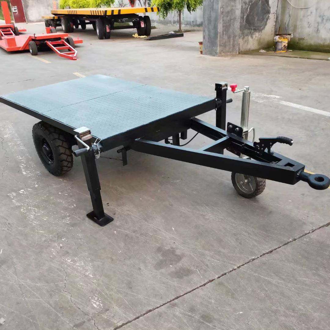 小平板单轴拖车厂家供应平板拖车挂斗大小型农用运输棉花拖车