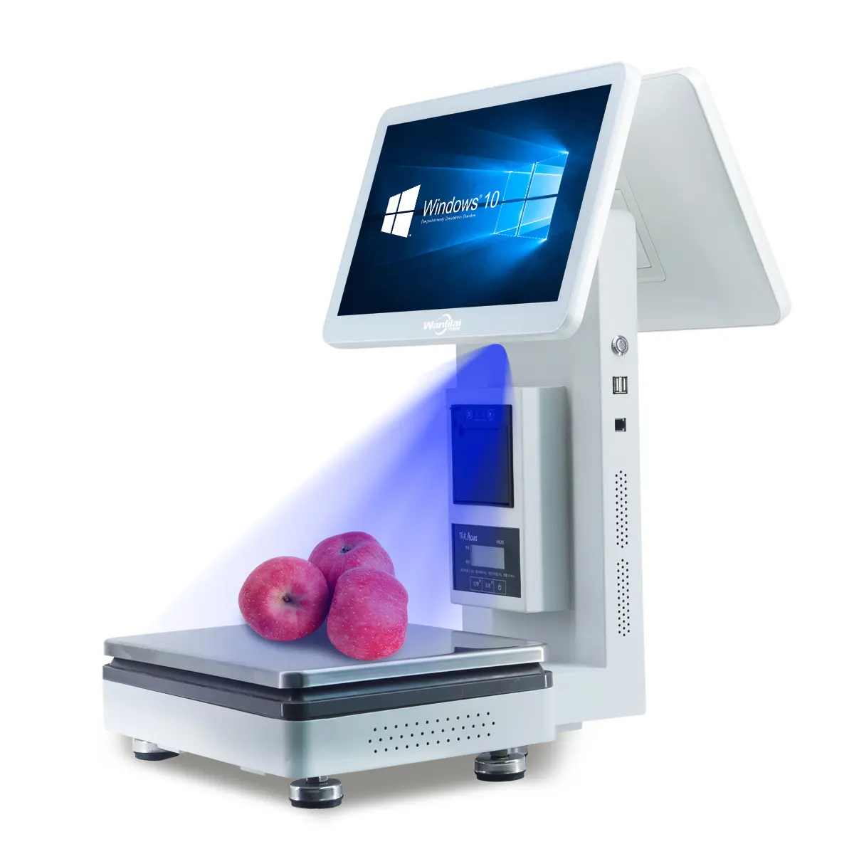 l利肯ai收银一体称触摸称重超市水果门店系统收银一体机