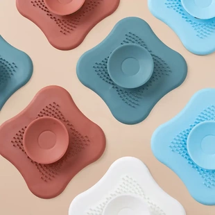 式按压地漏水漏下水道防虫防臭地漏盖厕所硅胶洗脸池加厚下水