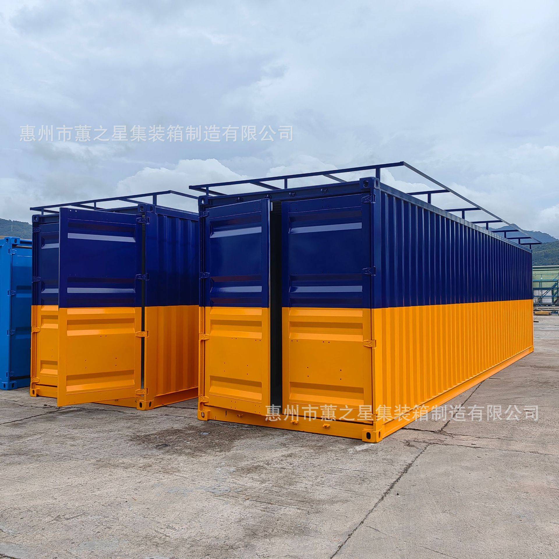 40尺仓储集装箱带雨棚隔热颜色可选20出仓储集装箱镀锌地板隔热防