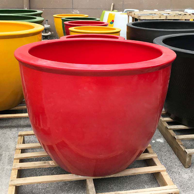 古法陶瓷鱼缸阳台庭院荷花缸老式乌龟甲鱼缸假山景观盆大型锦鲤缸