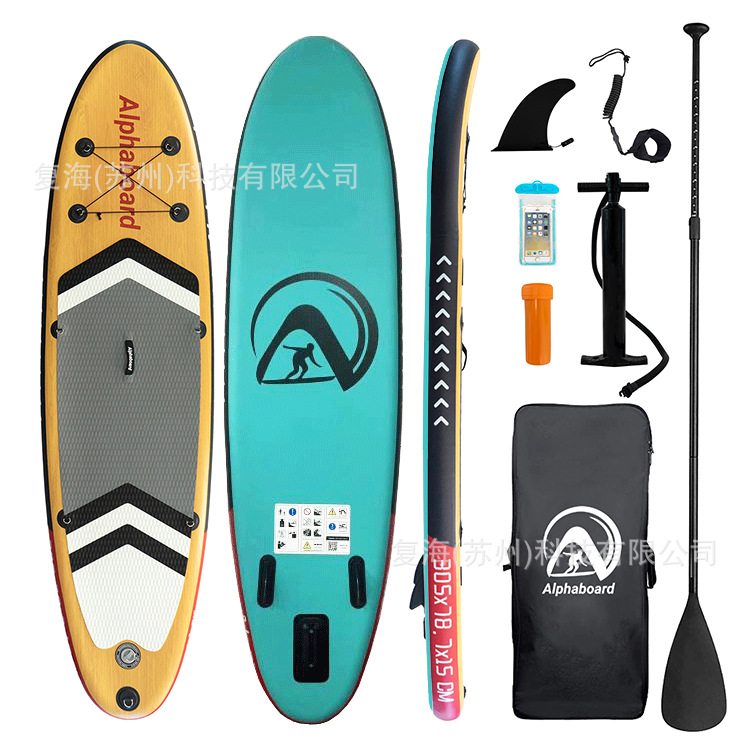 sup充气冲浪板充气划水板浆板立式桨板冲浪板槳板水上划板 木纹