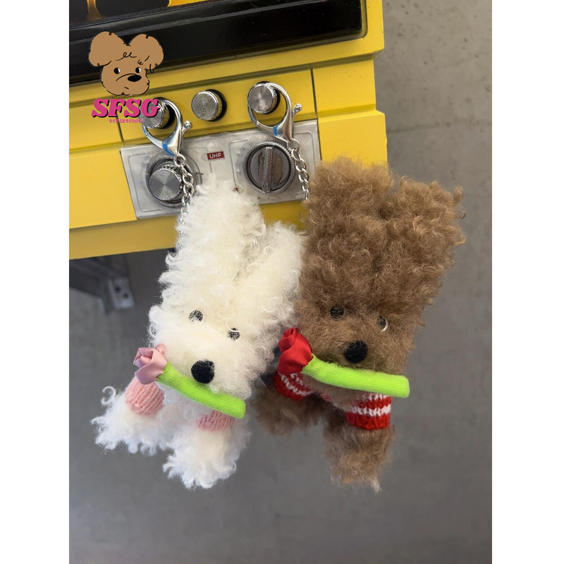 董璇张紫宁同款SFSG x 情人节系列潦草叼花小狗玩偶25年春季新品