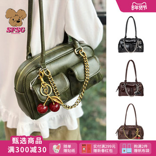 SFSG x 保龄球包做旧亮面复古百搭时髦腋下包2025冬季新品
