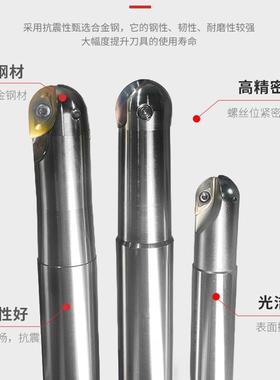 数控日立球刀杆ABPF球头立铣刀杆R6/8/10/12.5装ZPFG柳叶刀片