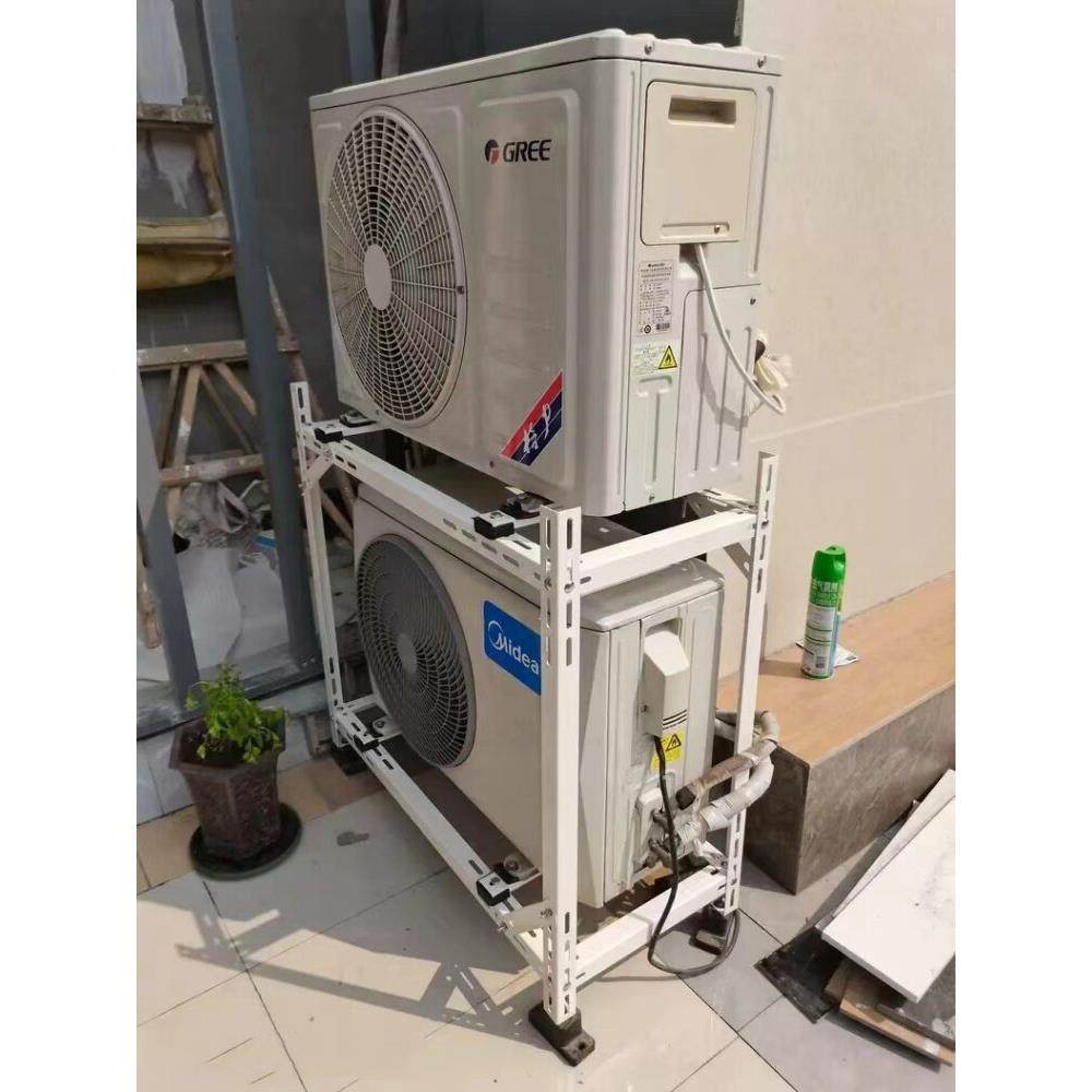 家用空调室外机不锈钢加厚升级立地式多层堆叠减震可调支架定制气