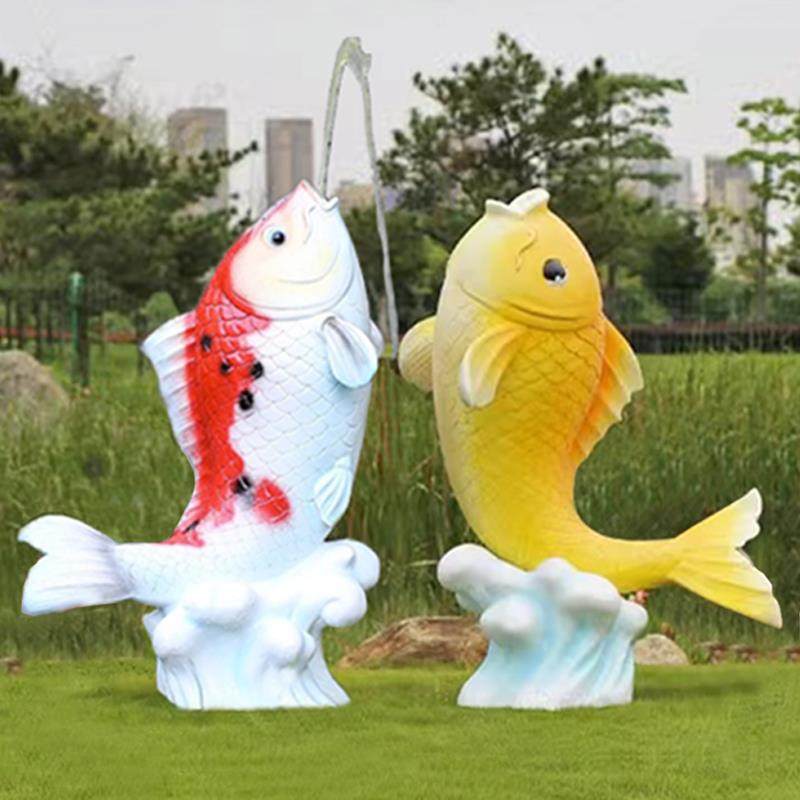 彷真鱼玻璃纤维雕塑流水喷水鱼门口装饰饭店鲤鱼模型锦鲤发光大摆,家居饰品,户外/庭院摆件,淘宝优惠券,粉丝福利购,淘宝优惠卷