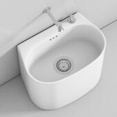 陶爵士拖布池阳台拖把池家用化妆室大号拖把桶拖把盆落地式 墩布池