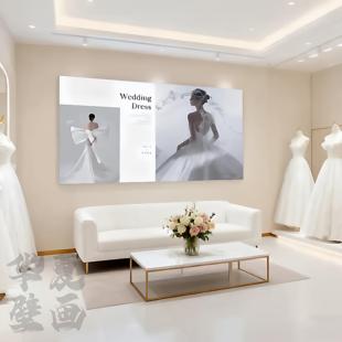 高级感轻奢婚纱店礼服馆卡布灯箱婚庆公司摄影工作室发光广告牌