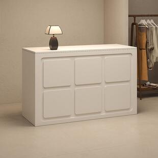 服装店收银柜台女装店前台接待台平面简约商用小型美容院养生馆美