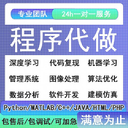 python代编程深度学习java程序代做matlab代码web帮做仿真算法c++