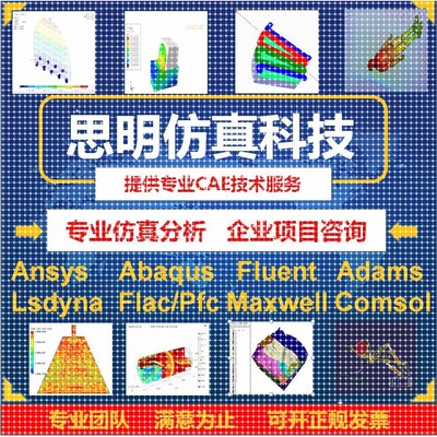 ANSYS有限元comsol仿真adams/comsol/lsdyna模拟fluent代做abaqus