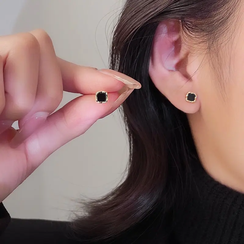 方形耳钉女养耳洞睡觉不用摘耳环小巧气质高级感耳饰,饰品/流行首饰/时尚饰品新,耳钉,淘宝优惠券,粉丝福利购,淘宝优惠卷