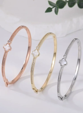 韩版天然贝母四手镯时尚简约不掉色手饰女轻奢手链