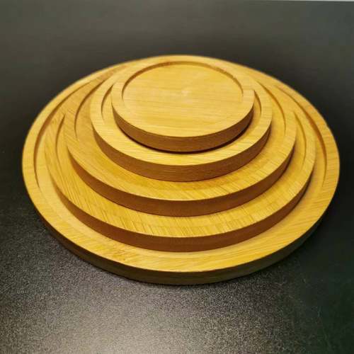 竹子隔热垫餐垫手工克底胚竹木异形花盆托盘碟子中式杯垫