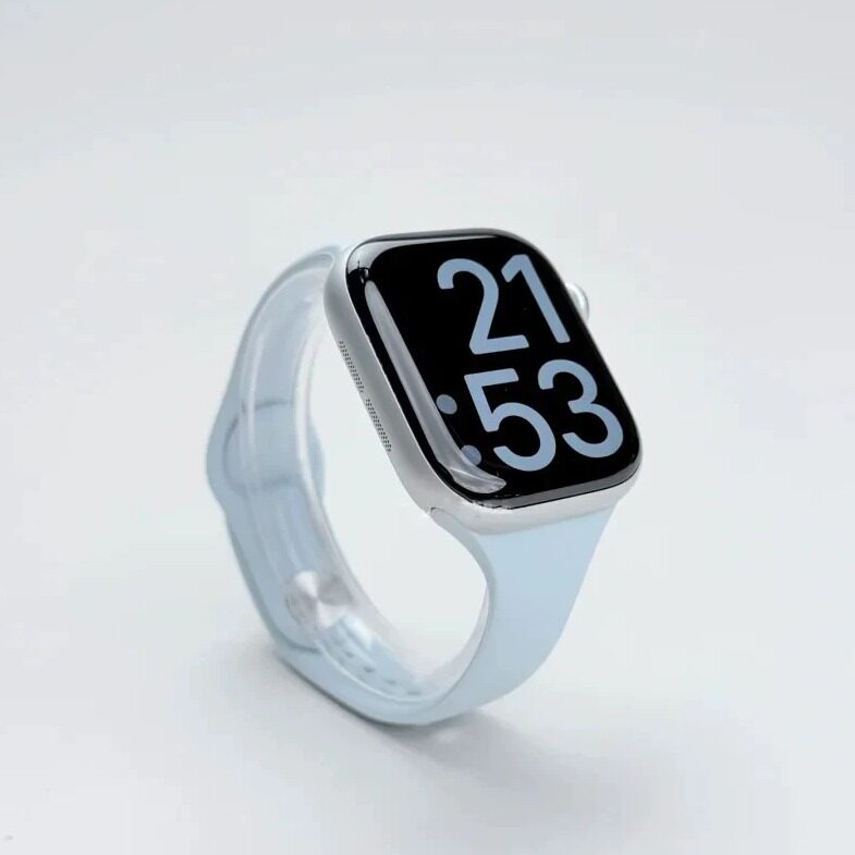 适用iWatchS12新款小蛮腰单钉液态硅胶表带运动苹果S11手表柔软applewatchS10s987防水se3透气Ultra4智能通用