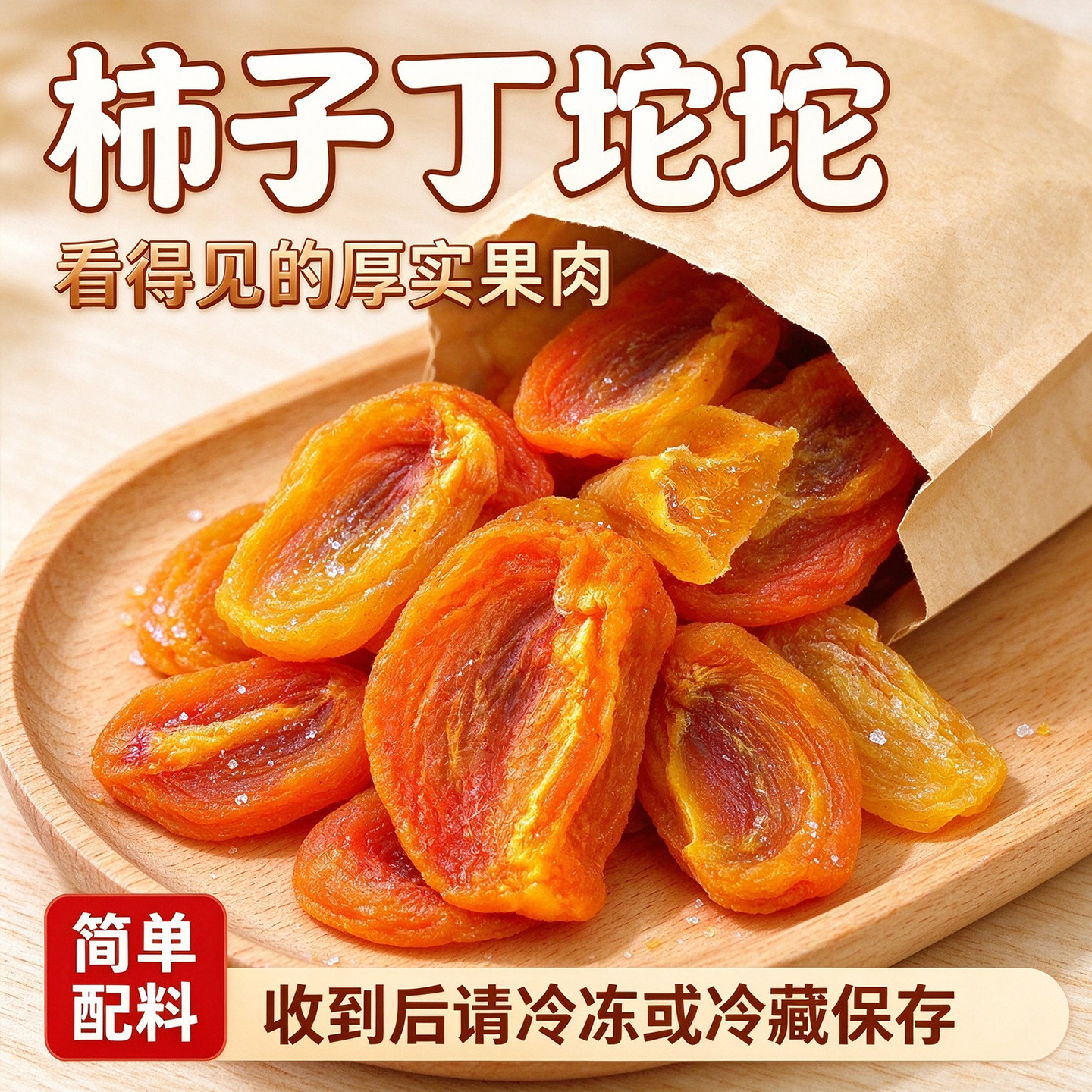 广西特产流心去皮柿子饼软糯甜