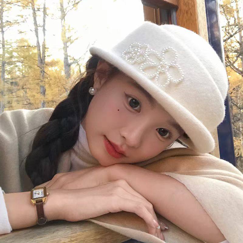 日常法式复古优雅千金风帽子女感珍珠花朵白色礼帽渔夫帽秋季时尚,服饰配件/皮带/帽子/围巾,帽子,淘宝优惠券,粉丝福利购,淘宝优惠卷