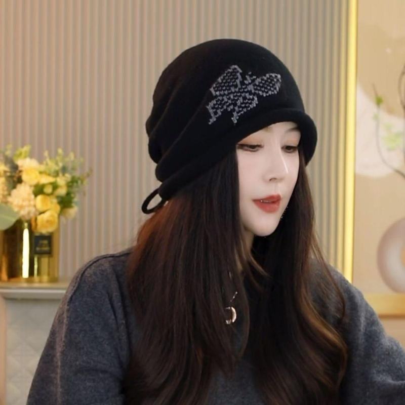 秋冬季毛线帽帽子堆堆包头新款护耳蝴蝶显脸时尚百搭大头保暖针织,服饰配件/皮带/帽子/围巾,帽子,淘宝优惠券,粉丝福利购,淘宝优惠卷