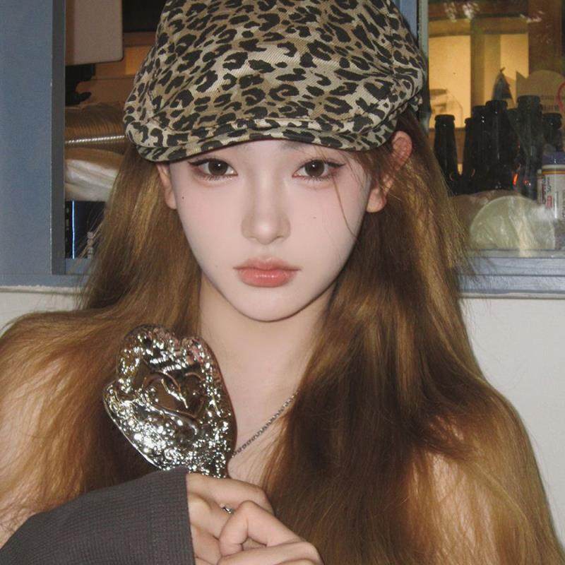 2026新款豹纹前进帽女千禧辣妹街头酷潮复古个性鸭舌贝雷帽夏秋,服饰配件/皮带/帽子/围巾,帽子,淘宝优惠券,粉丝福利购,淘宝优惠卷