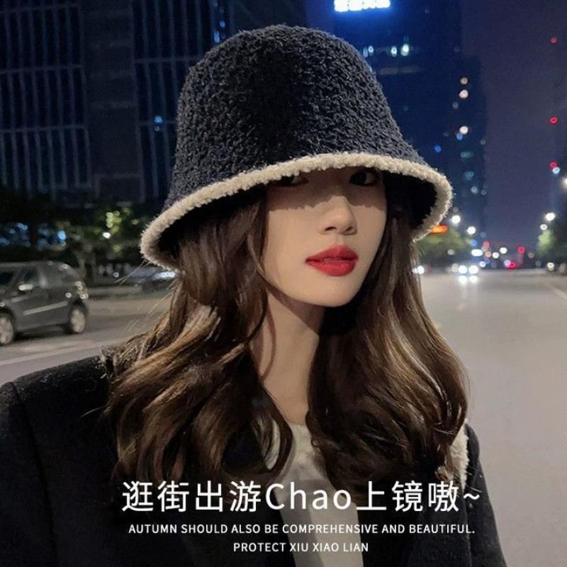 秋冬季渔夫帽子女秋冬季百搭保暖