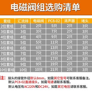 N24v3V210位控制C气磁组阀三通气动电磁阀0型电二亚德客 阀组合