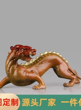铜金岁月鸿运貔貅黄铜摆件祥瑞貔貅公司开业店铺开张祝贺彩铜礼品