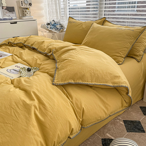 全棉纯色被套单件150x200x230纯棉单人1.5m被罩水洗棉220x240被单