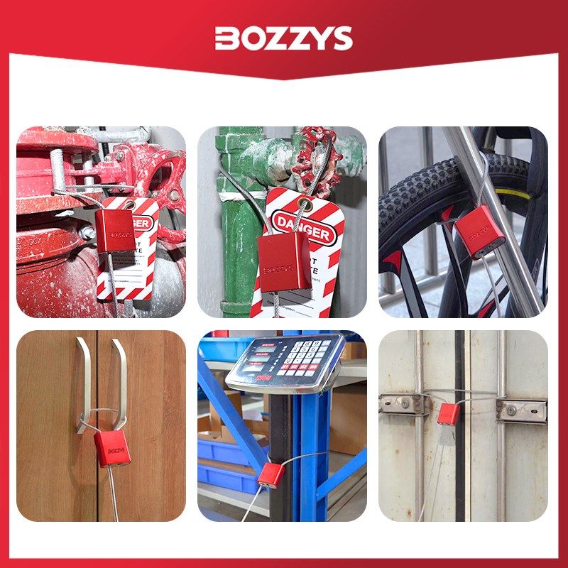 BOZZYS可调节缆绳锁缆自锁式绳锁具自行车钢丝环型锁钢缆锁LG90,基础建材,特殊用锁,淘宝优惠券,粉丝福利购,淘宝优惠卷