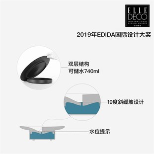 家用轻奢现代茶具托盘圆茶台茶海干泡台 小型乌金石茶盘石盘储水式