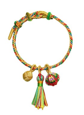 端午节五彩绳手链手工编织少儿宝宝粽子手绳民族风八股辫五色线