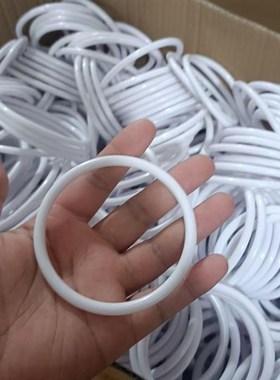 5个装白色塑料圆环圆圈桃心爱心PP环DIY手工箱包编织车挂件捕梦网