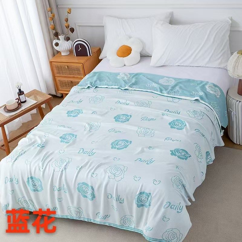 厂家清货~竹纤维凉感盖毯夏季凉毯子午休冷感竹炭毛巾被空调薄毯