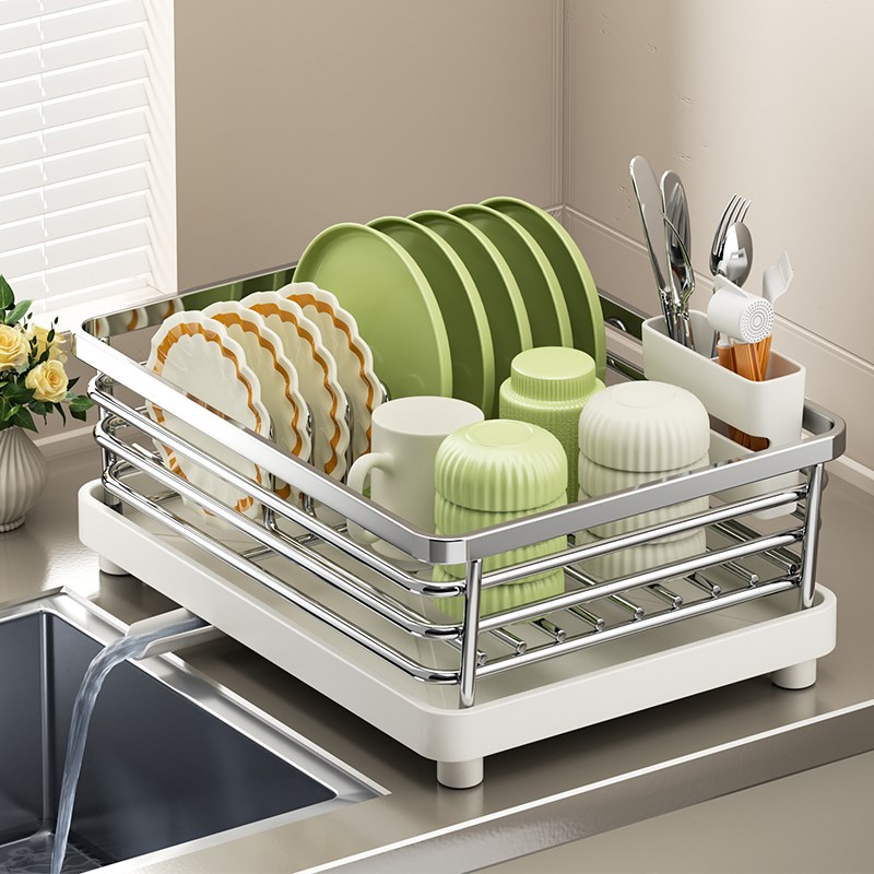 304不锈钢碗架沥水架家用水槽台面放碗碟碗筷收纳架双层碗盘碗架