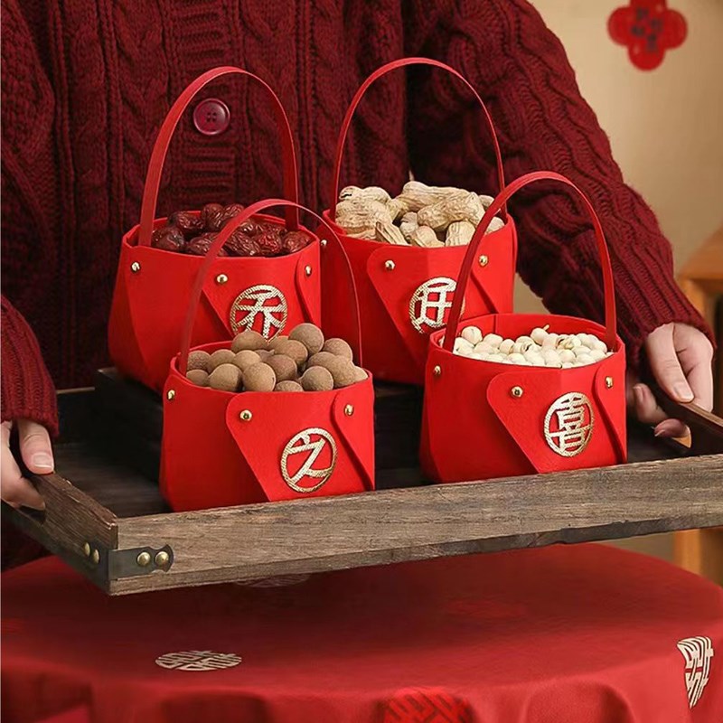 结婚用品大全早生贵子提篮模具压床摆件干果盒订婚宴婚礼摆件摆设