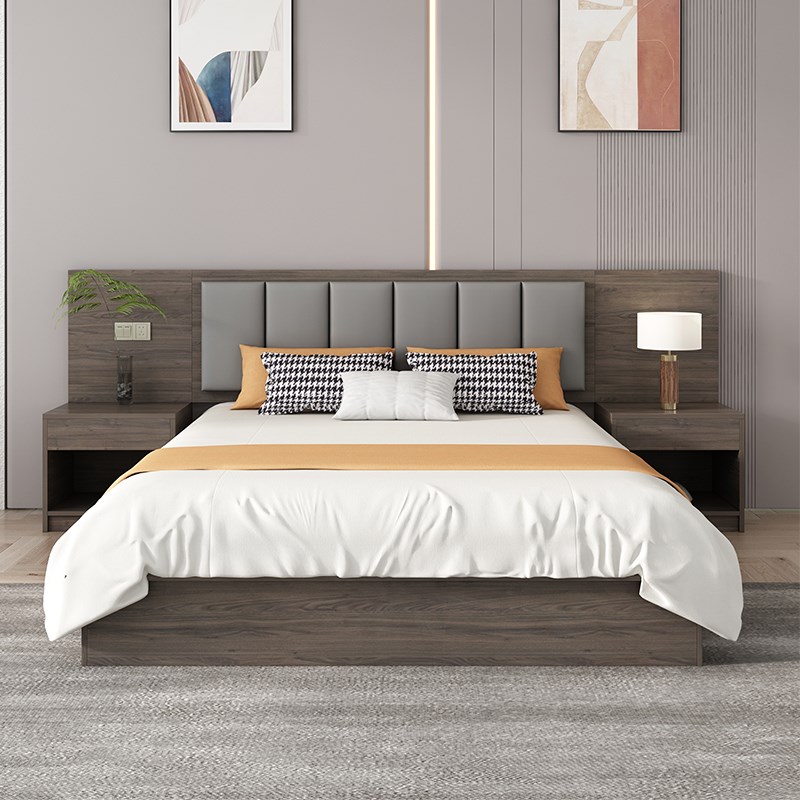 宾馆床客房定制民宿全季汉庭专用镜子电视柜组合酒店家具标间全套