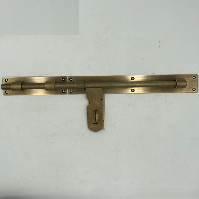 黄铜门栓新中式大门门插销双开门固定销加厚复古传统老式木门纯铜