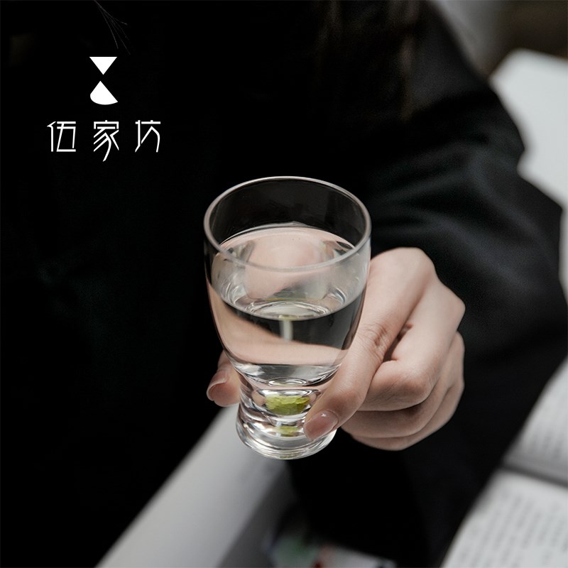 伍家坊橄榄石啤酒杯水晶玻璃酒杯加厚家用个人杯
