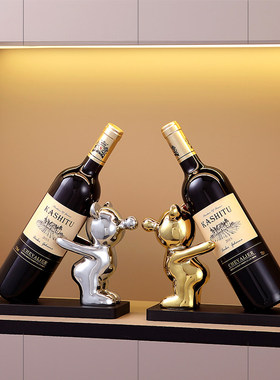 暴力熊轻奢红酒架摆件乔迁礼物