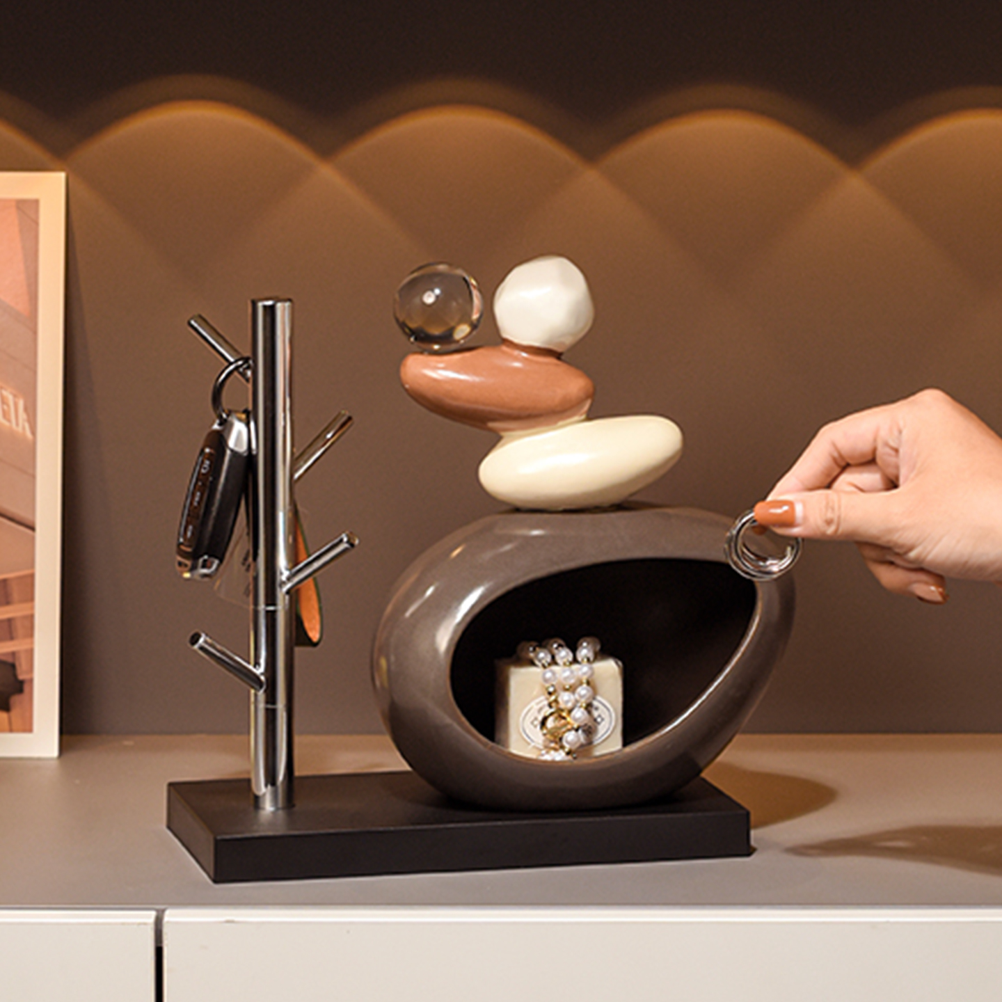 新家时来运转钥匙收纳玄关摆件