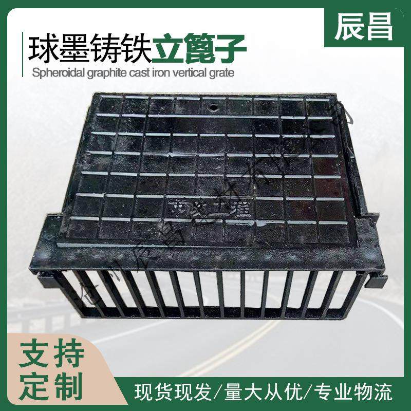 马路侧排立式球墨铸铁篦子三件套现货黑色雨篦子雨水口排水井盖,基础建材,井盖,淘宝优惠券,粉丝福利购,淘宝优惠卷