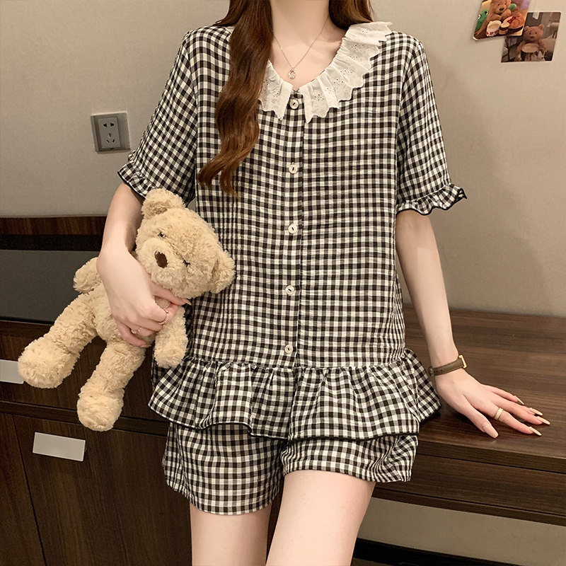 云朵棉短袖短裤睡衣女两件套