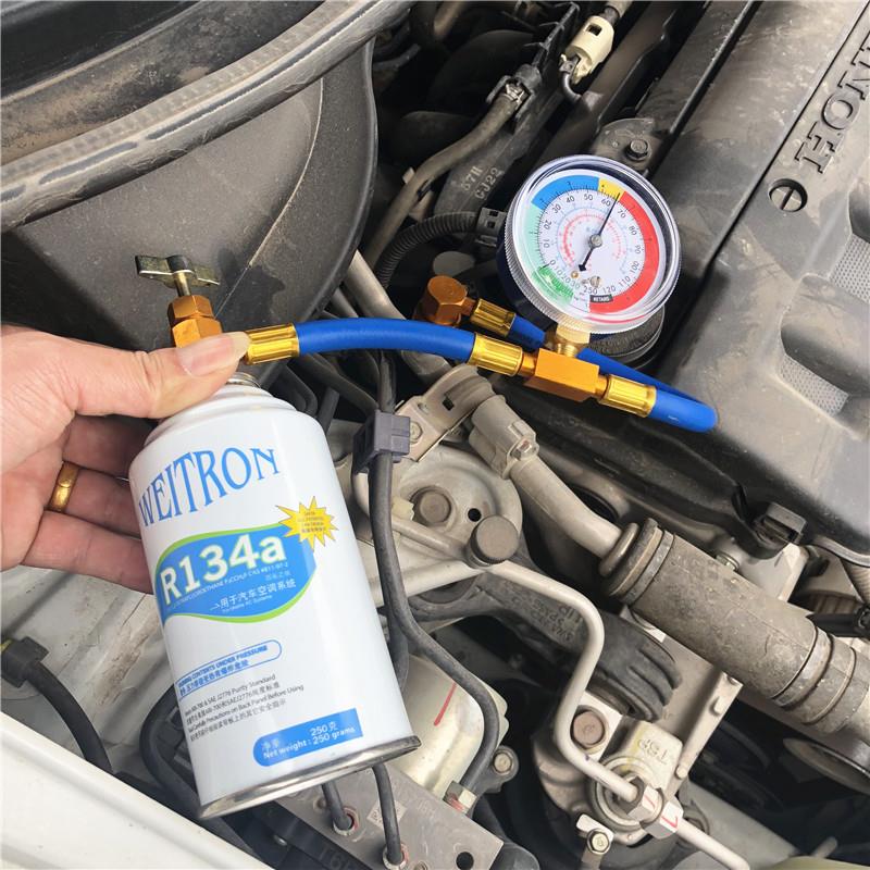 R134a汽车空调系统加氟管补充管加液工具补充氟利昂制冷雪种仪表