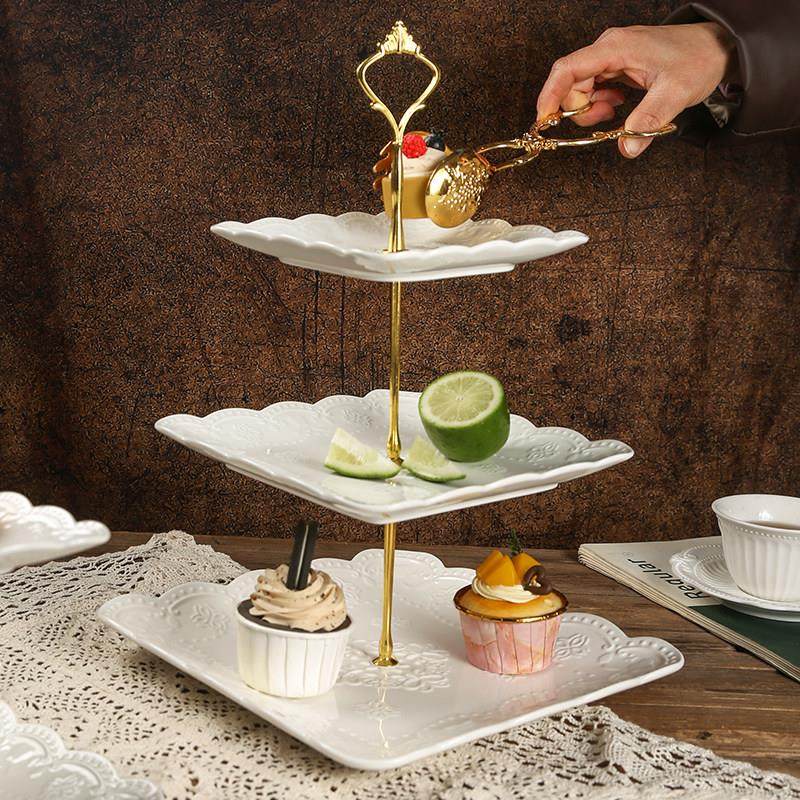 陶瓷蛋糕点心架甜品台摆件婚庆生日冷餐茶餐展示摆台三层水果托盘,餐饮具,果盆/果盘/果篮,淘宝优惠券,粉丝福利购,淘宝优惠卷